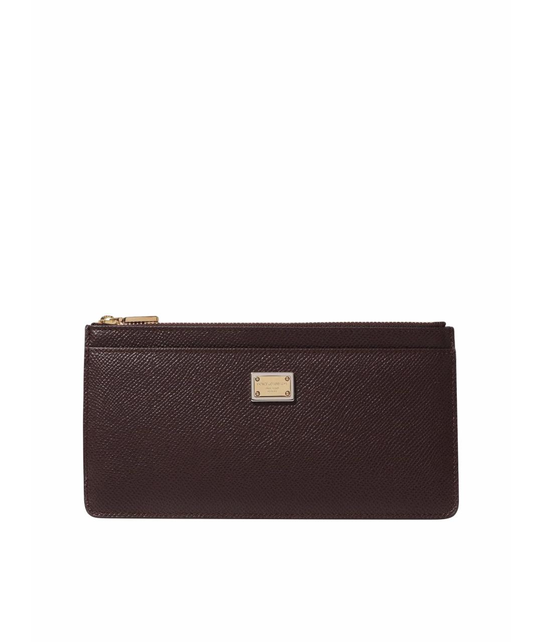 DOLCE&GABBANA Бордовый кожаный кошелек, фото 9