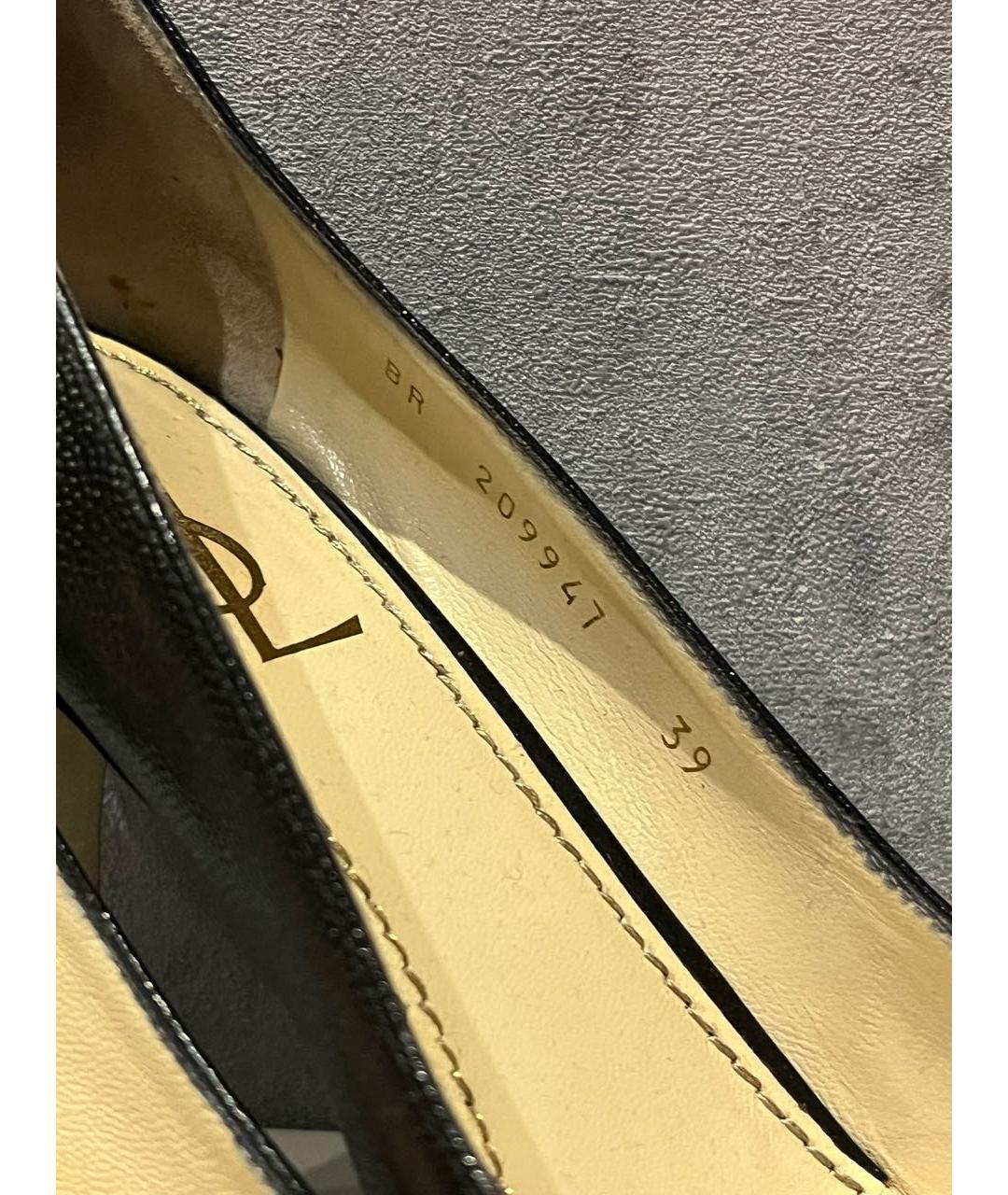 SAINT LAURENT Черные кожаные туфли, фото 3