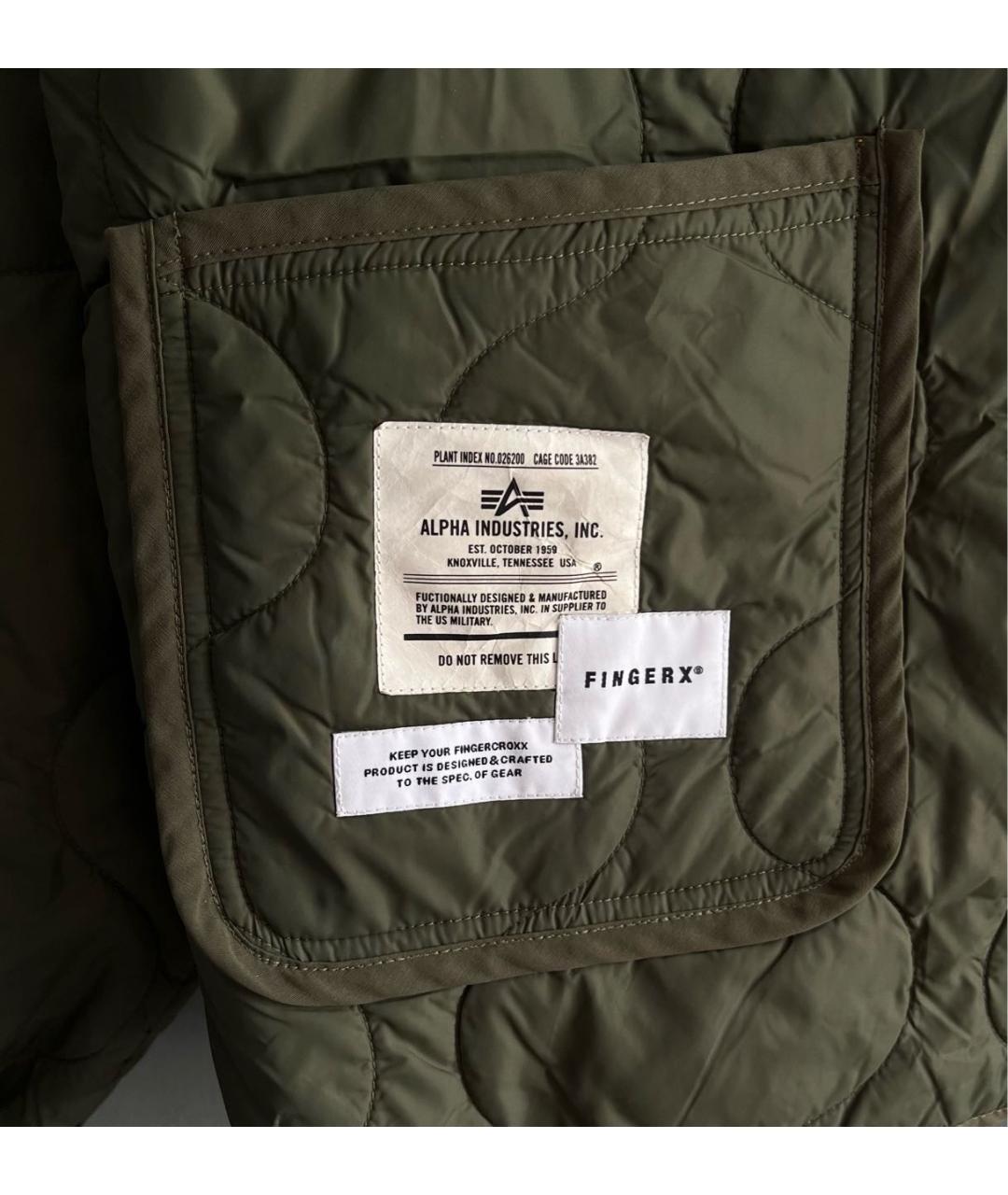 ALPHA INDUSTRIES Хаки синтетическая куртка, фото 5