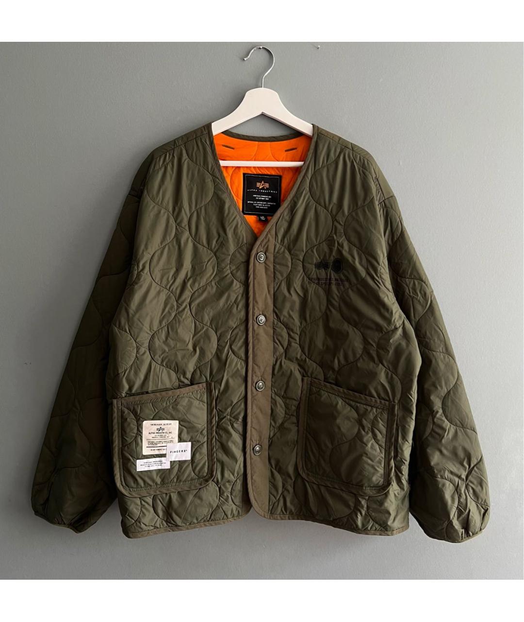 ALPHA INDUSTRIES Хаки синтетическая куртка, фото 6