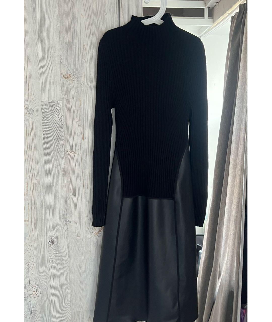 WOLFORD Черное шерстяное повседневное платье, фото 2
