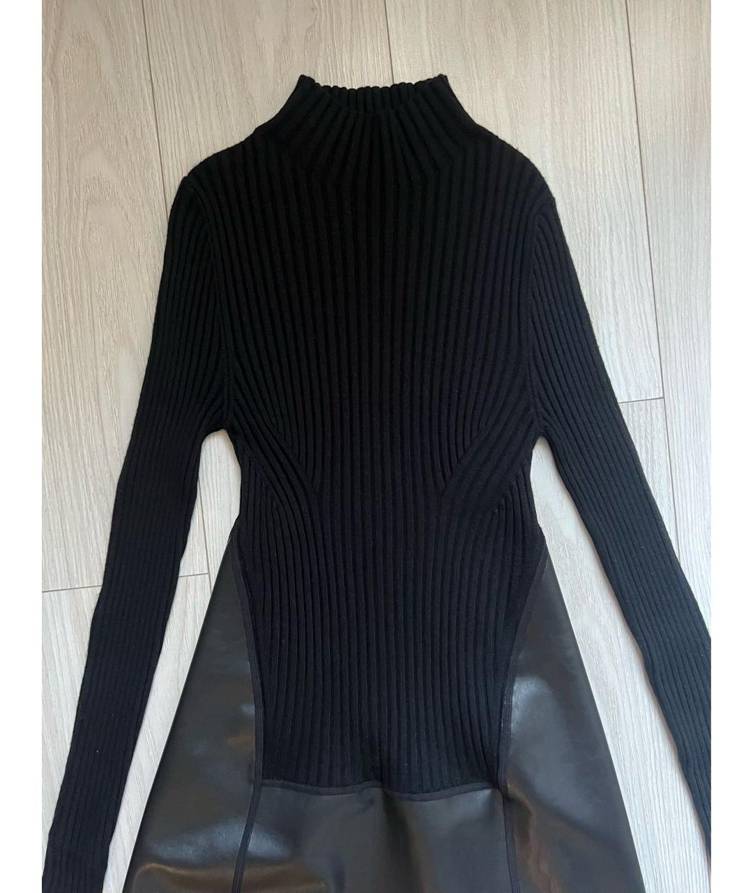 WOLFORD Черное шерстяное повседневное платье, фото 3