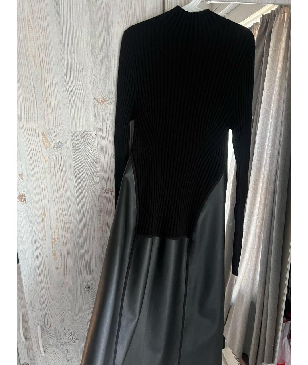 WOLFORD Черное шерстяное повседневное платье, фото 5