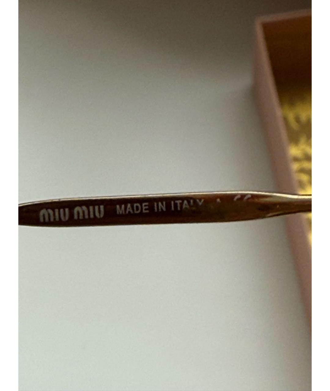 MIU MIU Черные металлические солнцезащитные очки, фото 6