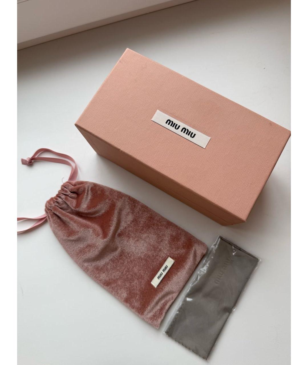 MIU MIU Черные металлические солнцезащитные очки, фото 5