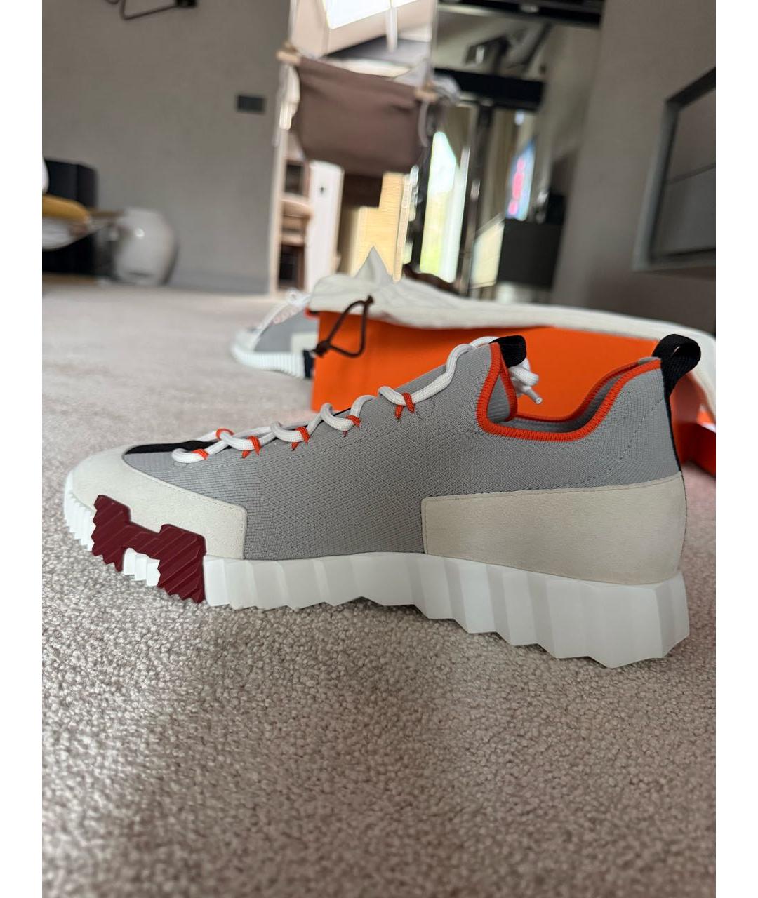 HERMES Мульти текстильные низкие кроссовки / кеды, фото 8