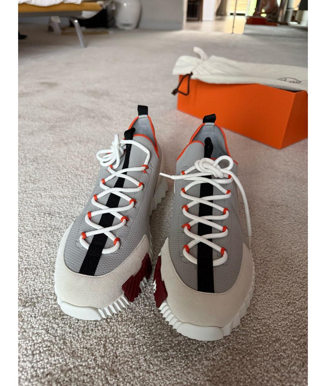 HERMES Мульти текстильные низкие кроссовки / кеды, фото 2