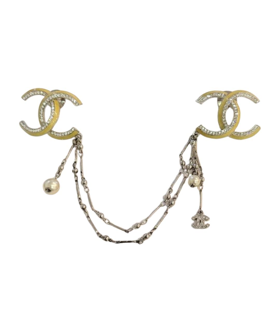 CHANEL Серебряная металлическая булавка / брошь, фото 1