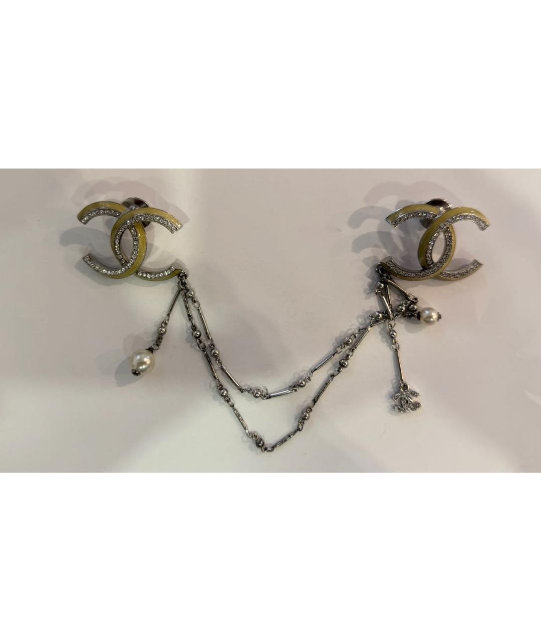 CHANEL Серебряная металлическая булавка / брошь, фото 2