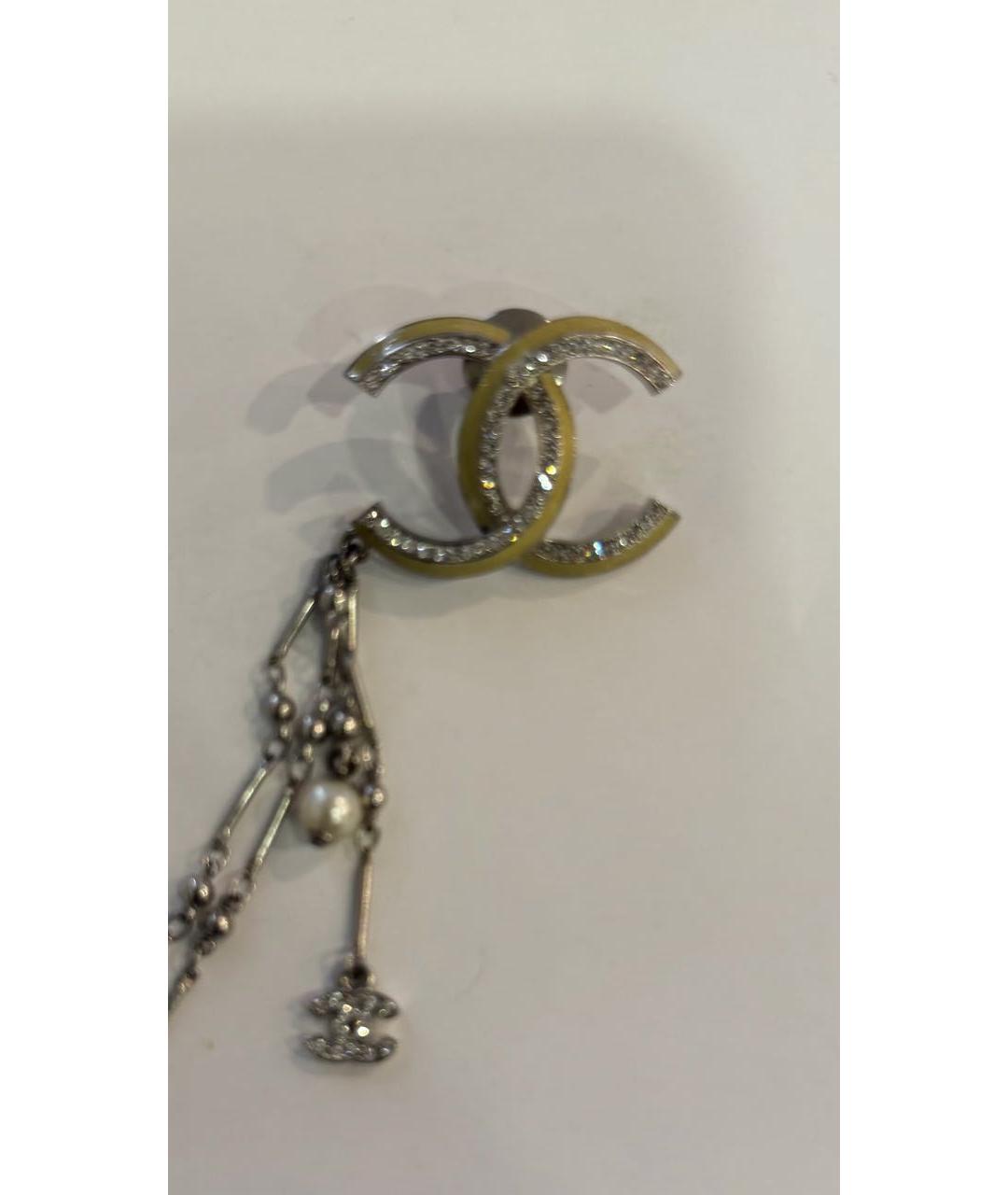 CHANEL Серебряная металлическая булавка / брошь, фото 3