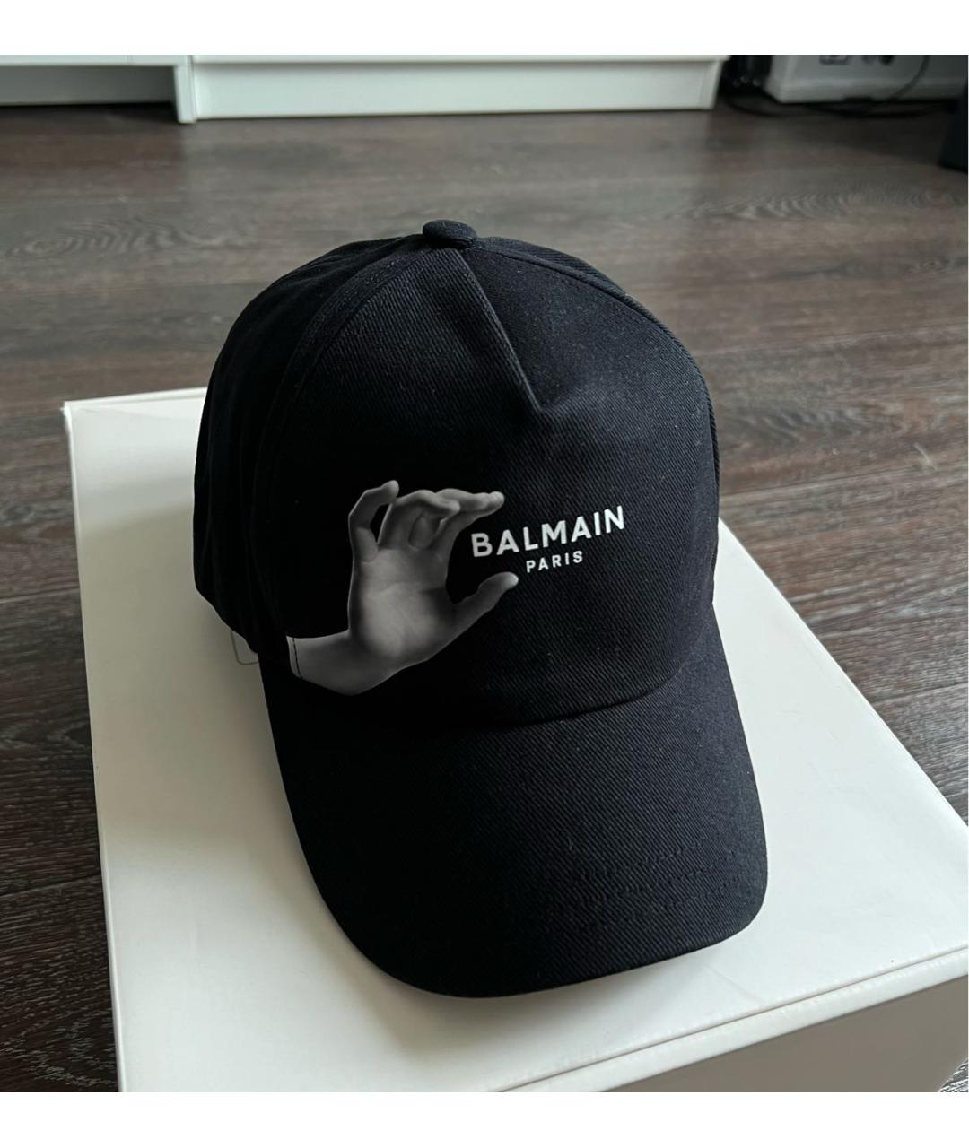BALMAIN Черная хлопковая кепка/бейсболка, фото 5