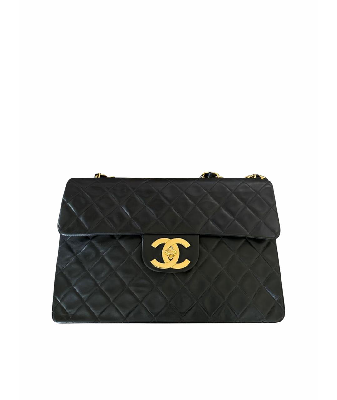 CHANEL Черная кожаная сумка тоут, фото 1