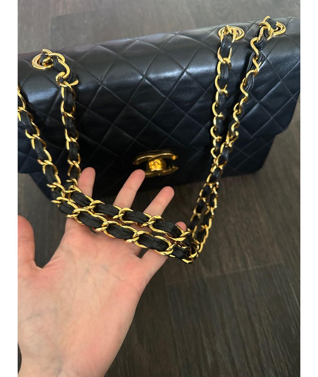 CHANEL Черная кожаная сумка тоут, фото 7