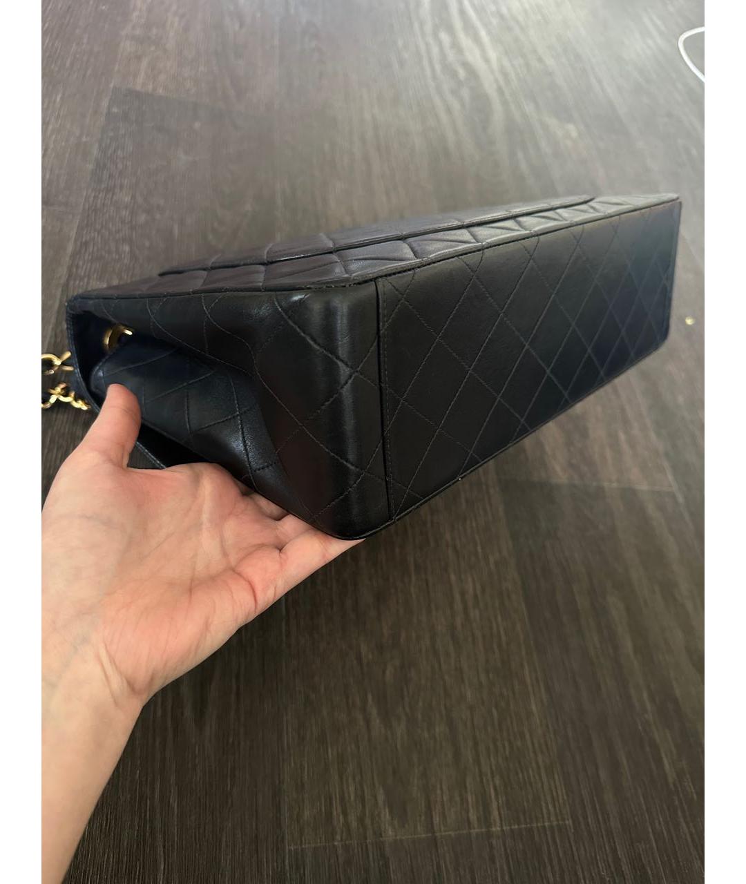 CHANEL Черная кожаная сумка тоут, фото 6