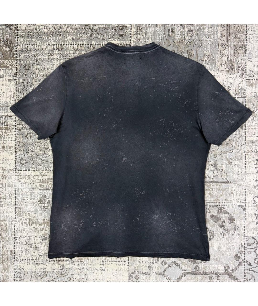 AMIRI Черная хлопковая футболка, фото 2