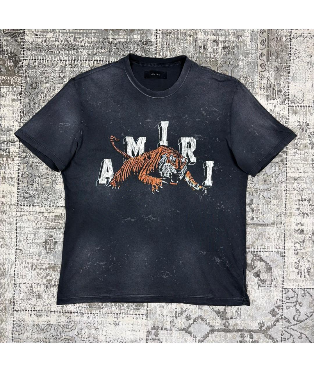 AMIRI Черная хлопковая футболка, фото 7
