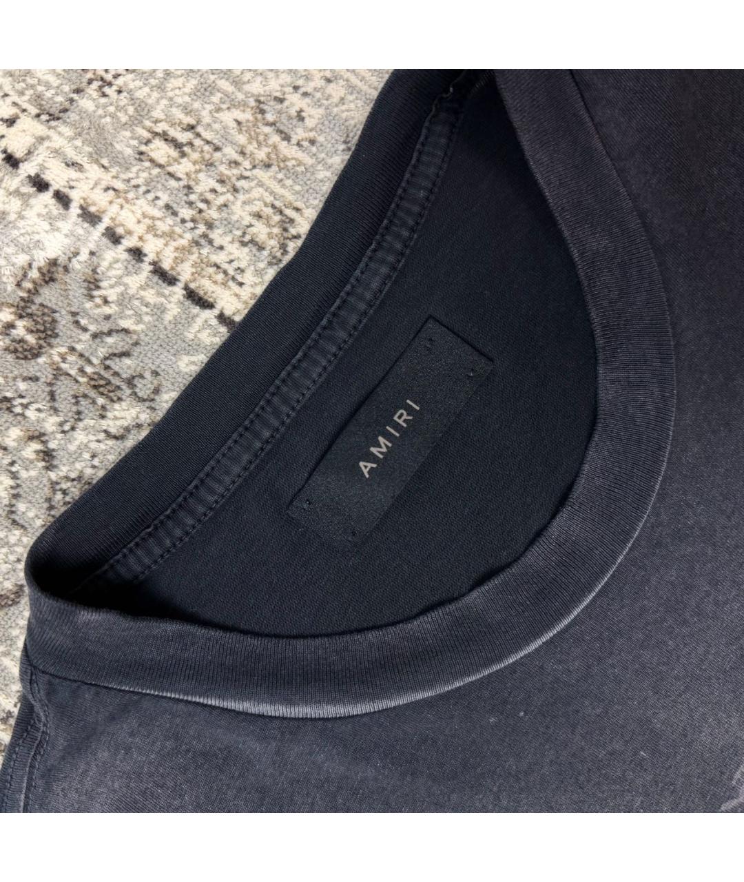 AMIRI Черная хлопковая футболка, фото 3