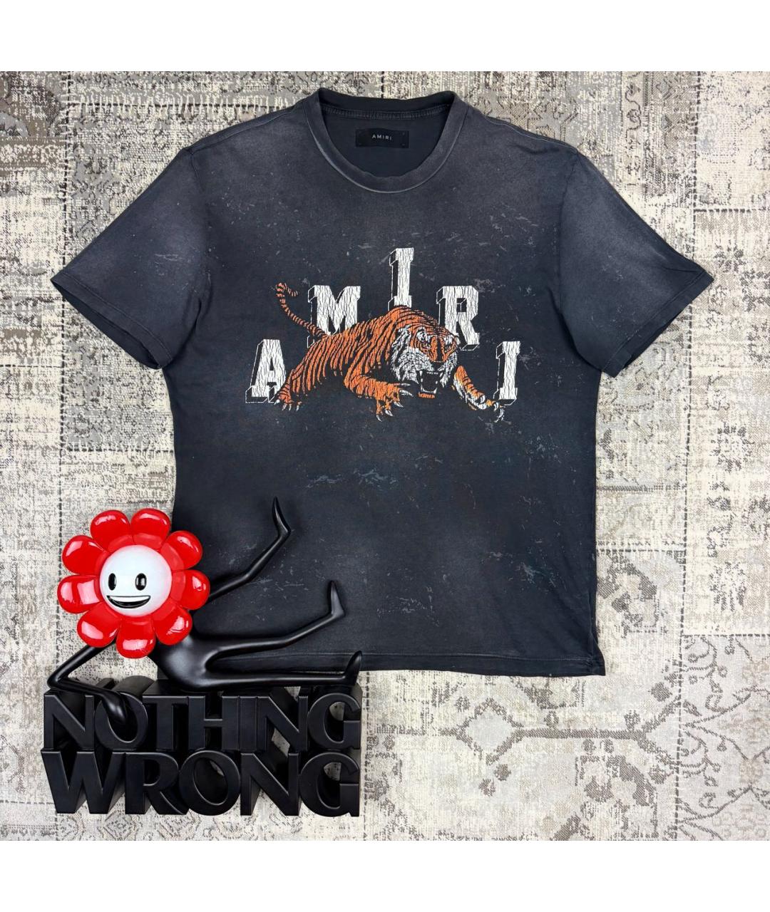 AMIRI Черная хлопковая футболка, фото 6