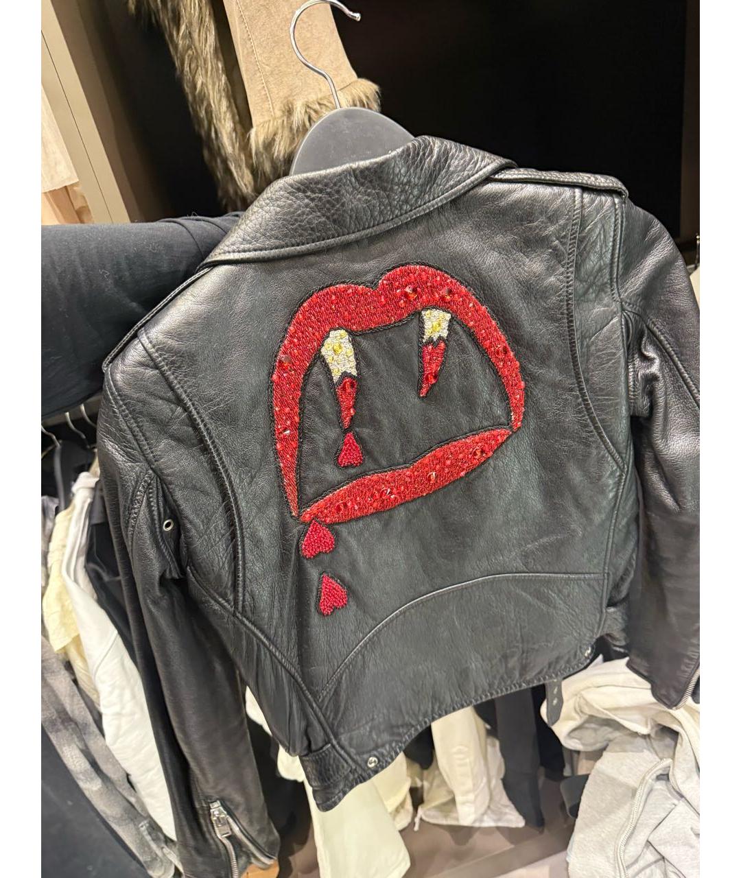 SAINT LAURENT Черная кожаная куртка, фото 2