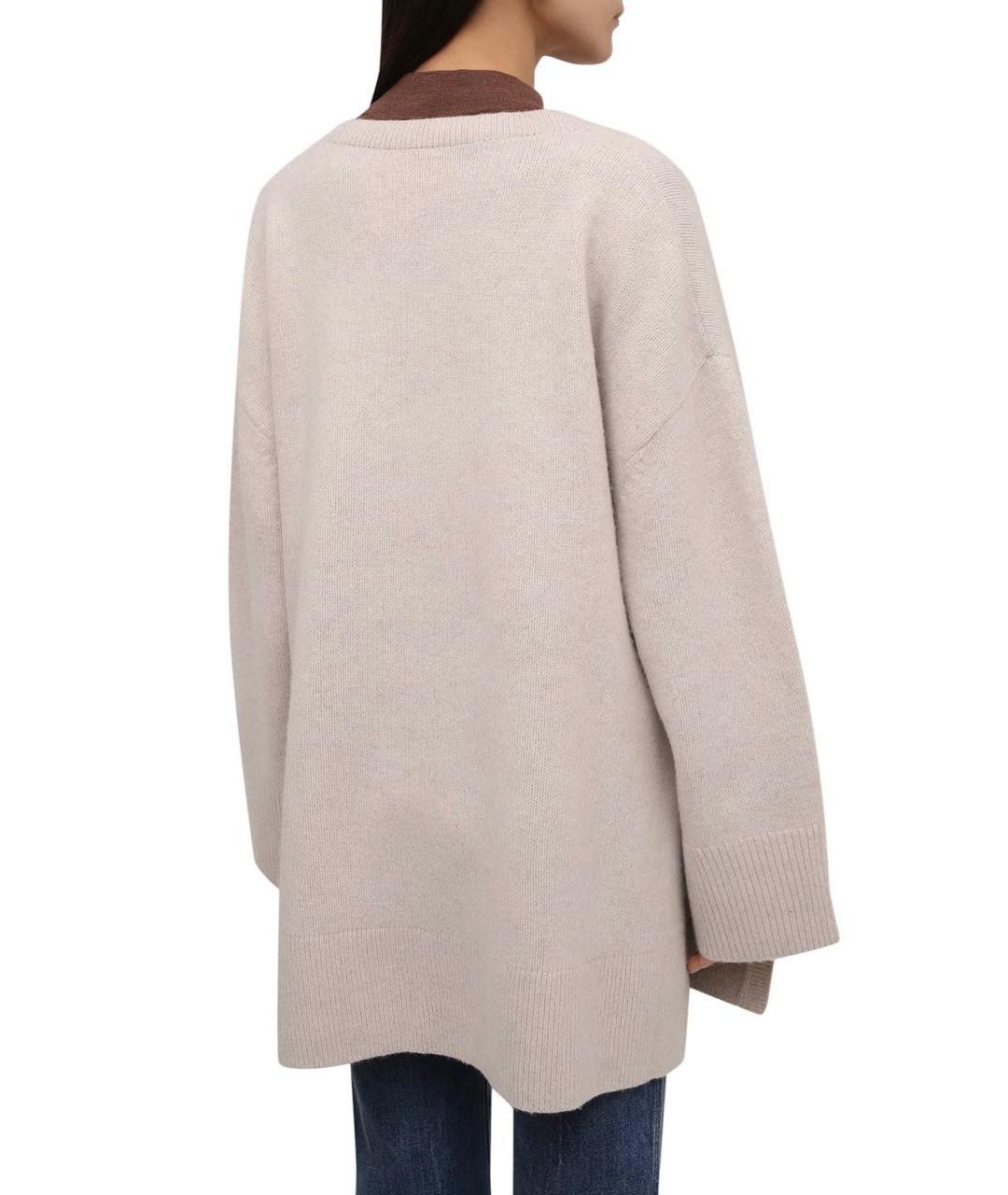 TOTEME Бежевый шерстяной кардиган, фото 4