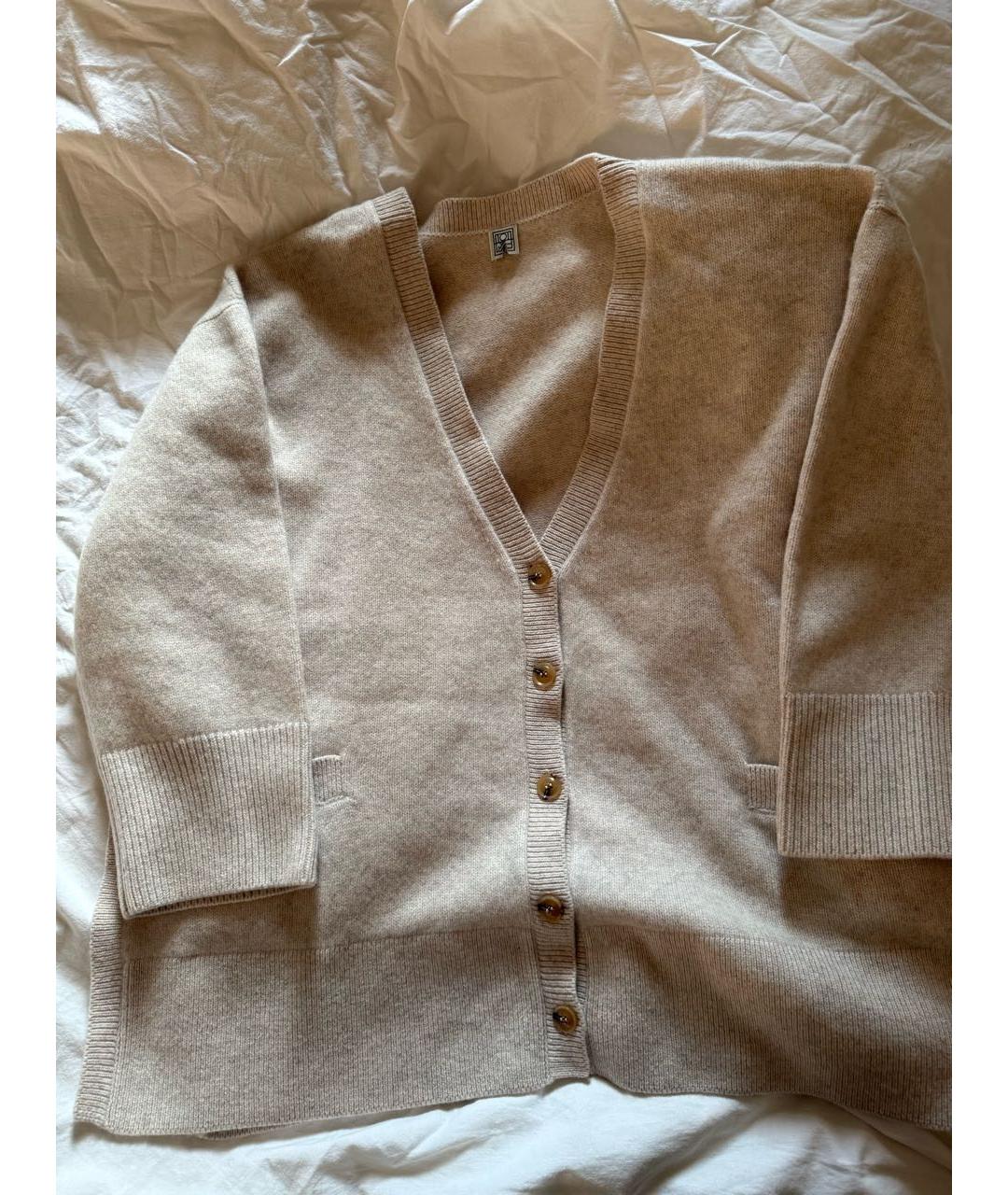 TOTEME Бежевый шерстяной кардиган, фото 5