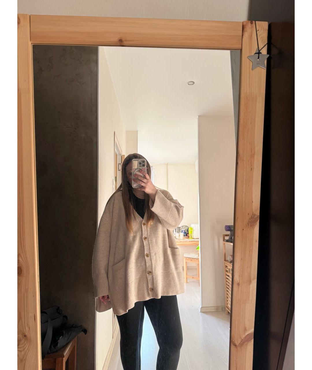 TOTEME Бежевый шерстяной кардиган, фото 8