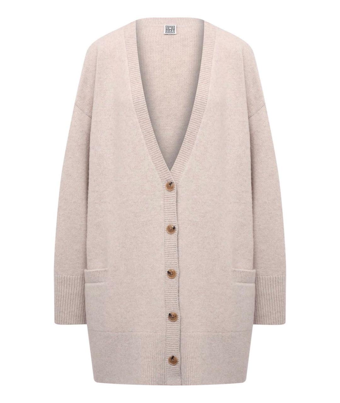 TOTEME Бежевый шерстяной кардиган, фото 9