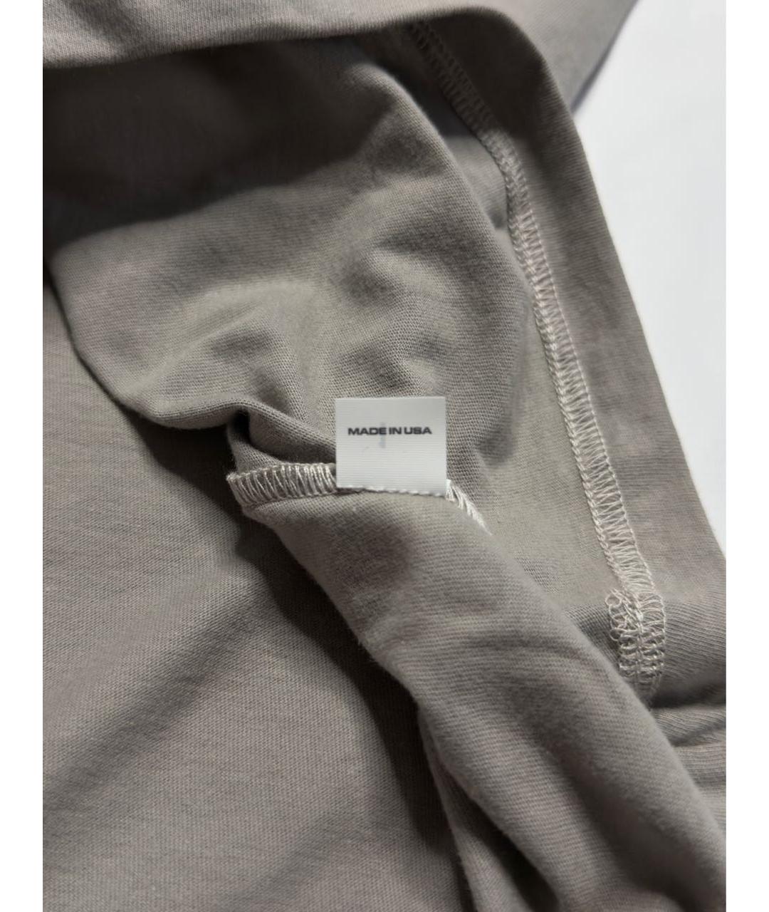 YEEZY Серая хлопковая футболка, фото 4