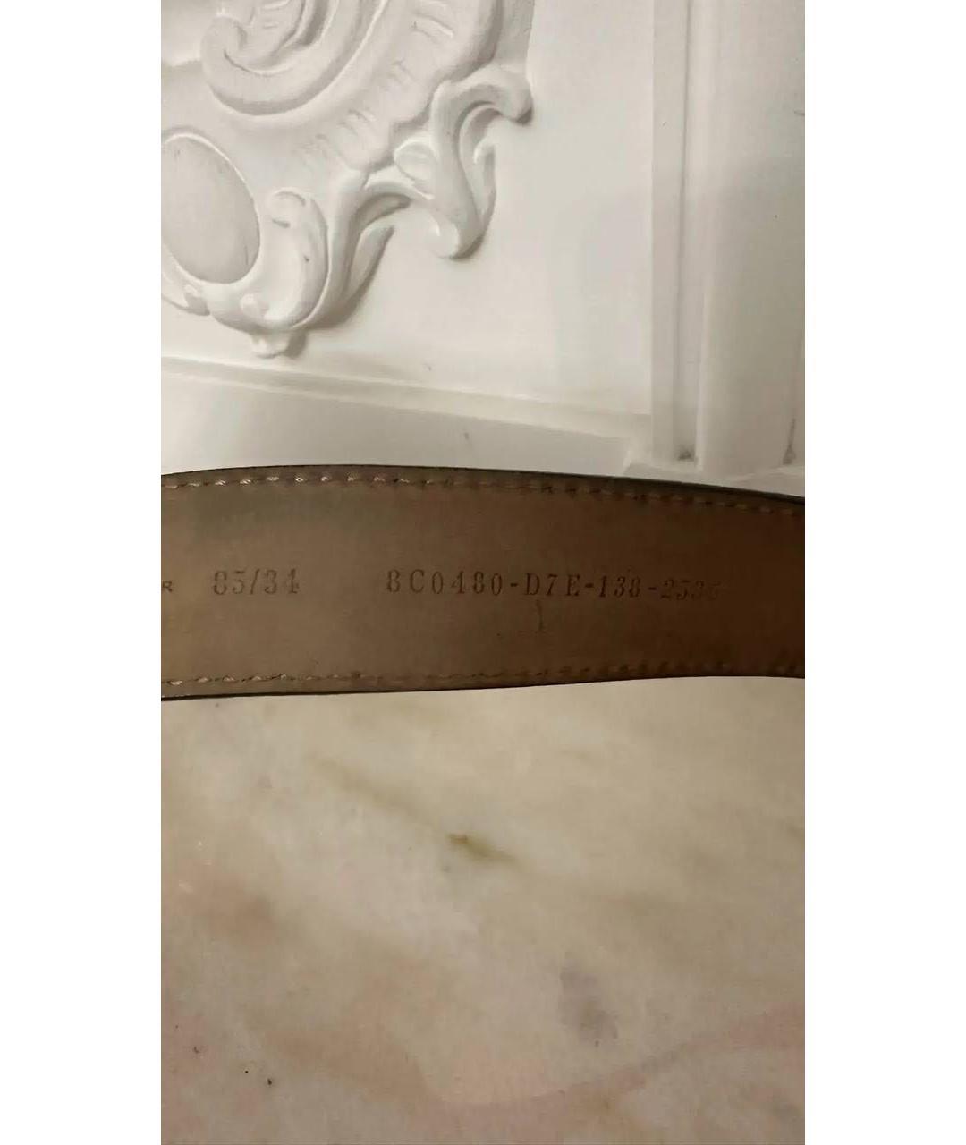 FENDI Черный кожаный ремень, фото 4