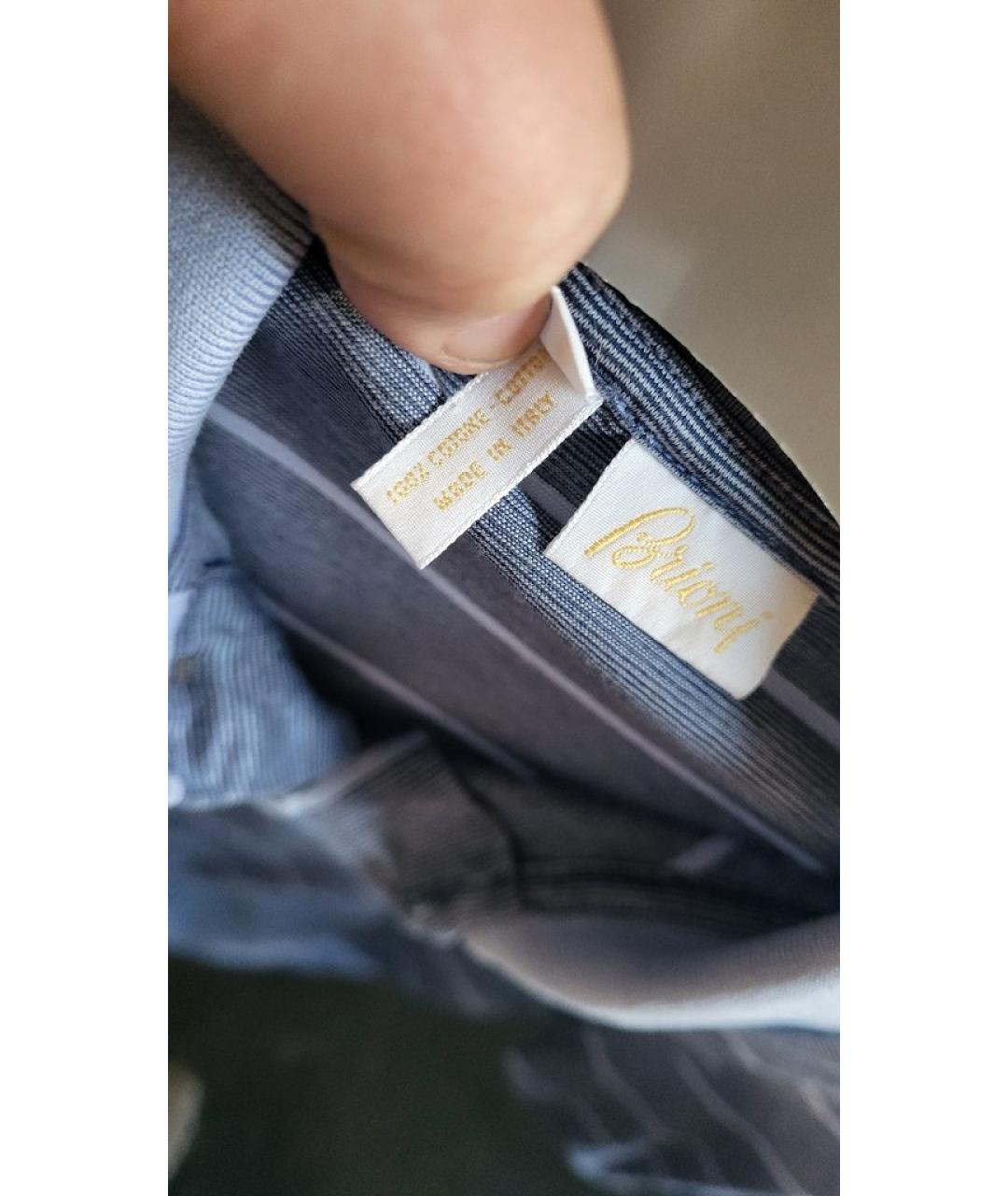 BRIONI Хлопковое поло с коротким рукавом, фото 4