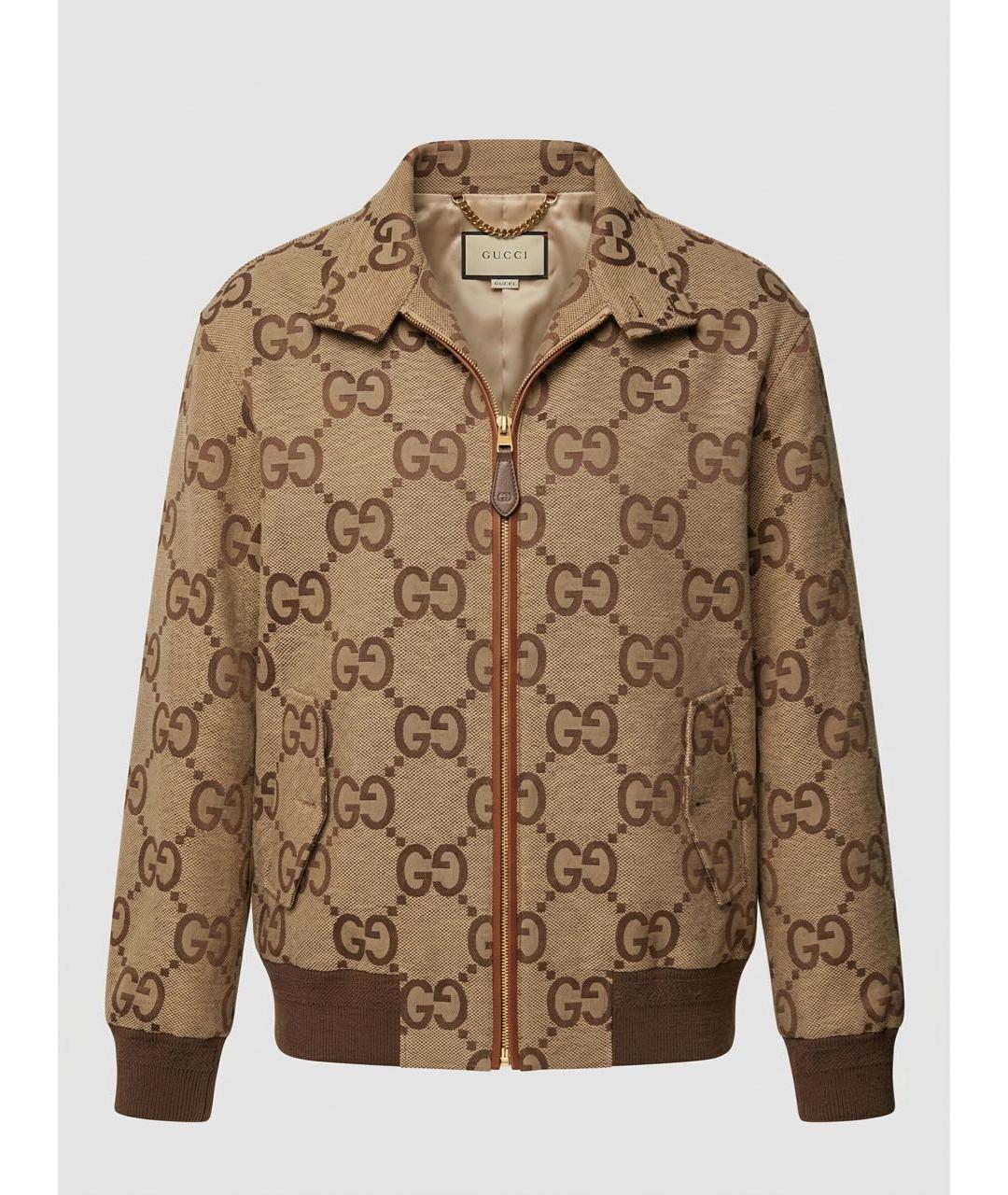 GUCCI Коричневая хлопко-эластановая куртка, фото 2