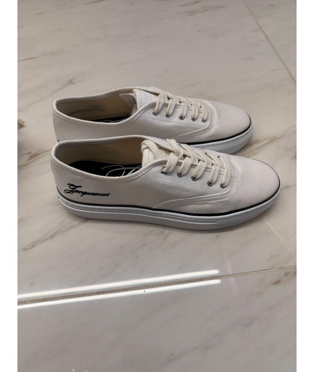 JACQUEMUS Белые текстильные кеды, фото 3