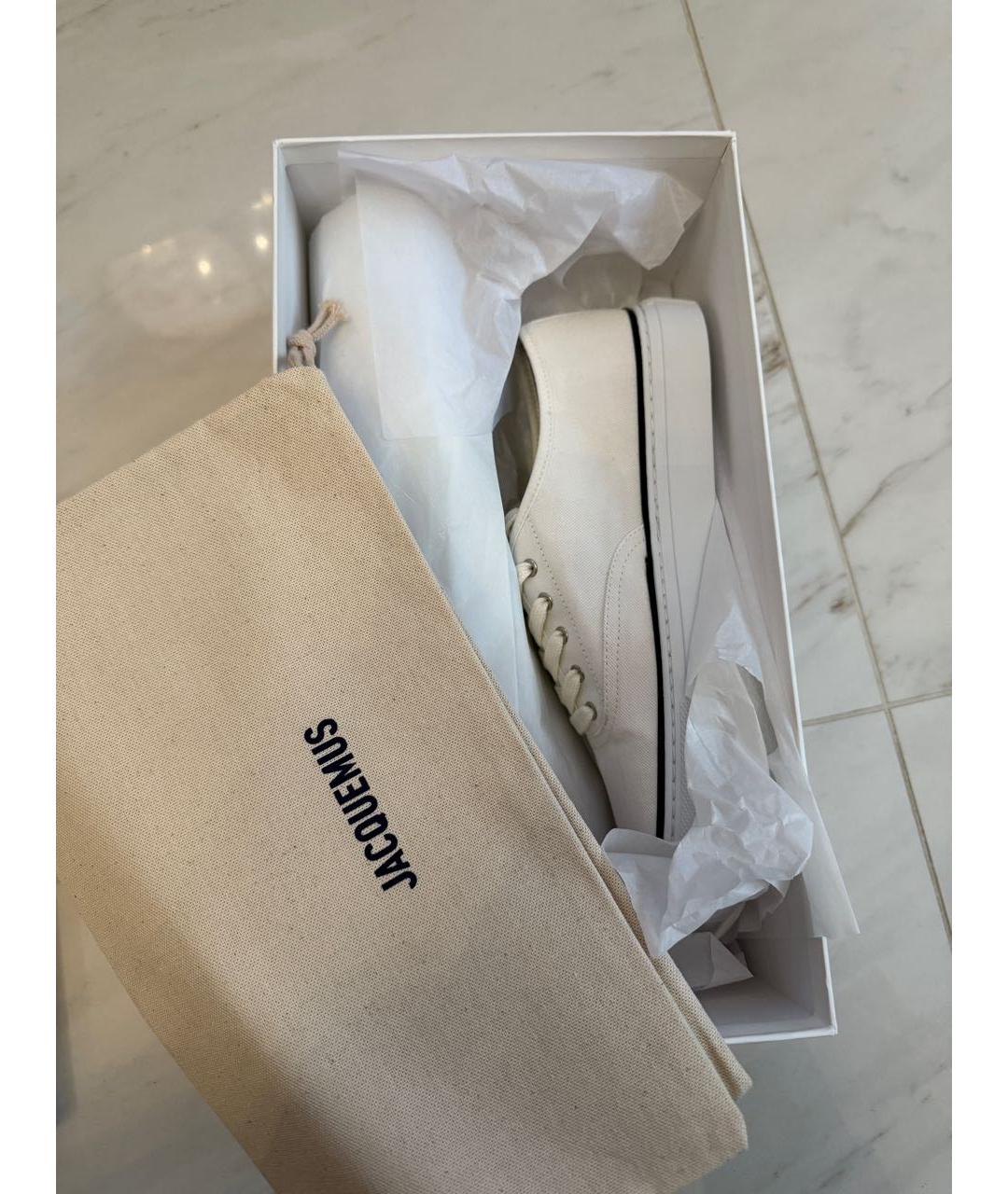 JACQUEMUS Белые текстильные кеды, фото 7