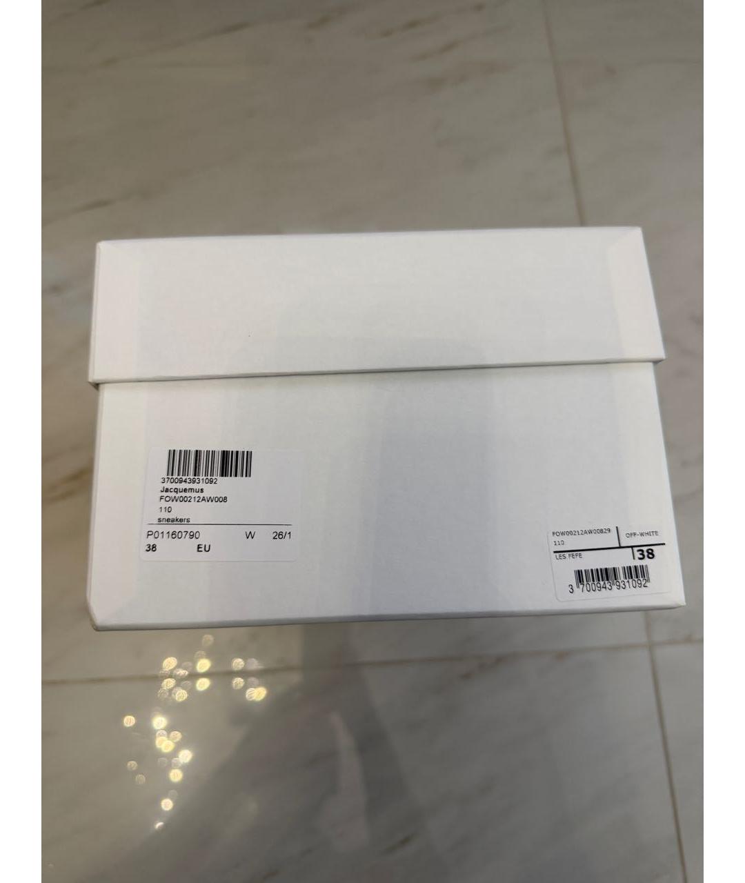 JACQUEMUS Белые текстильные кеды, фото 8