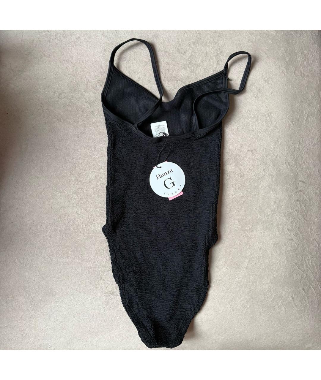 HUNZA G Черный полиамидовый купальник, фото 4