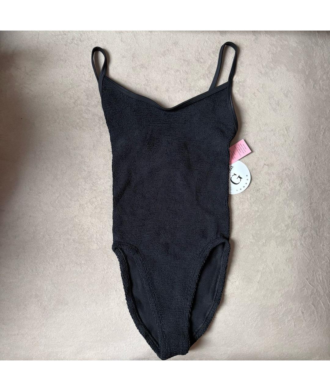 HUNZA G Черный полиамидовый купальник, фото 2