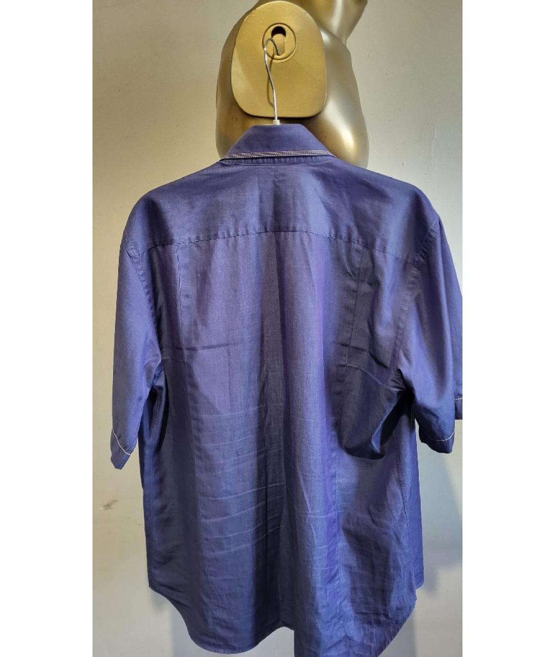 ZILLI Темно-синяя хлопковая кэжуал рубашка, фото 2