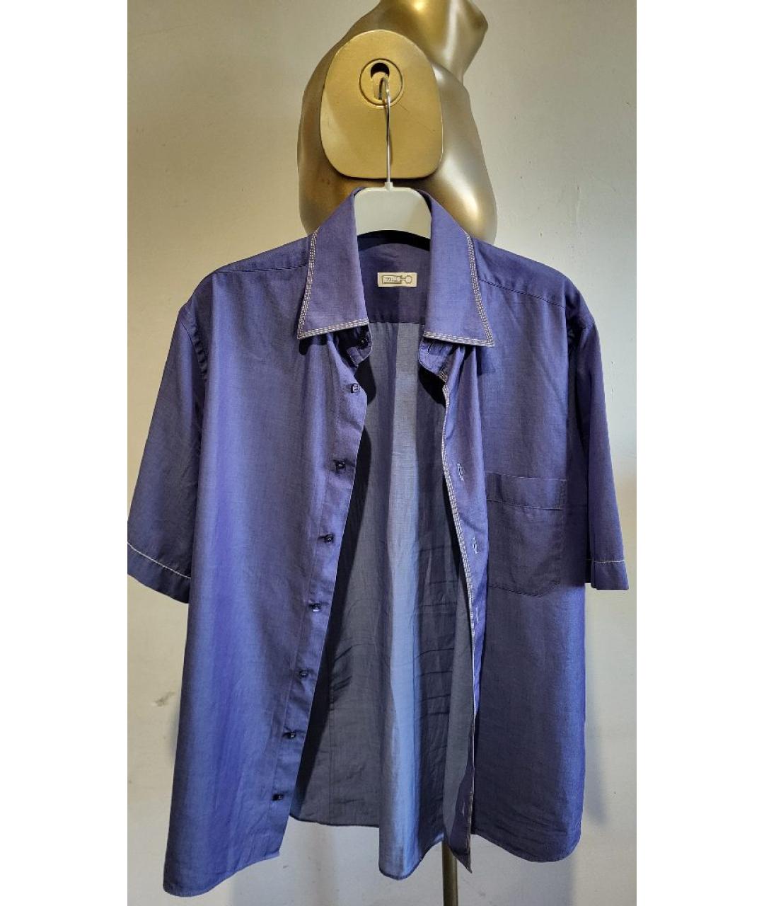 ZILLI Темно-синяя хлопковая кэжуал рубашка, фото 5