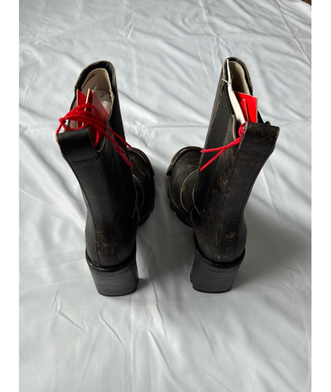 DIESEL Коричневые кожаные ботильоны, фото 3