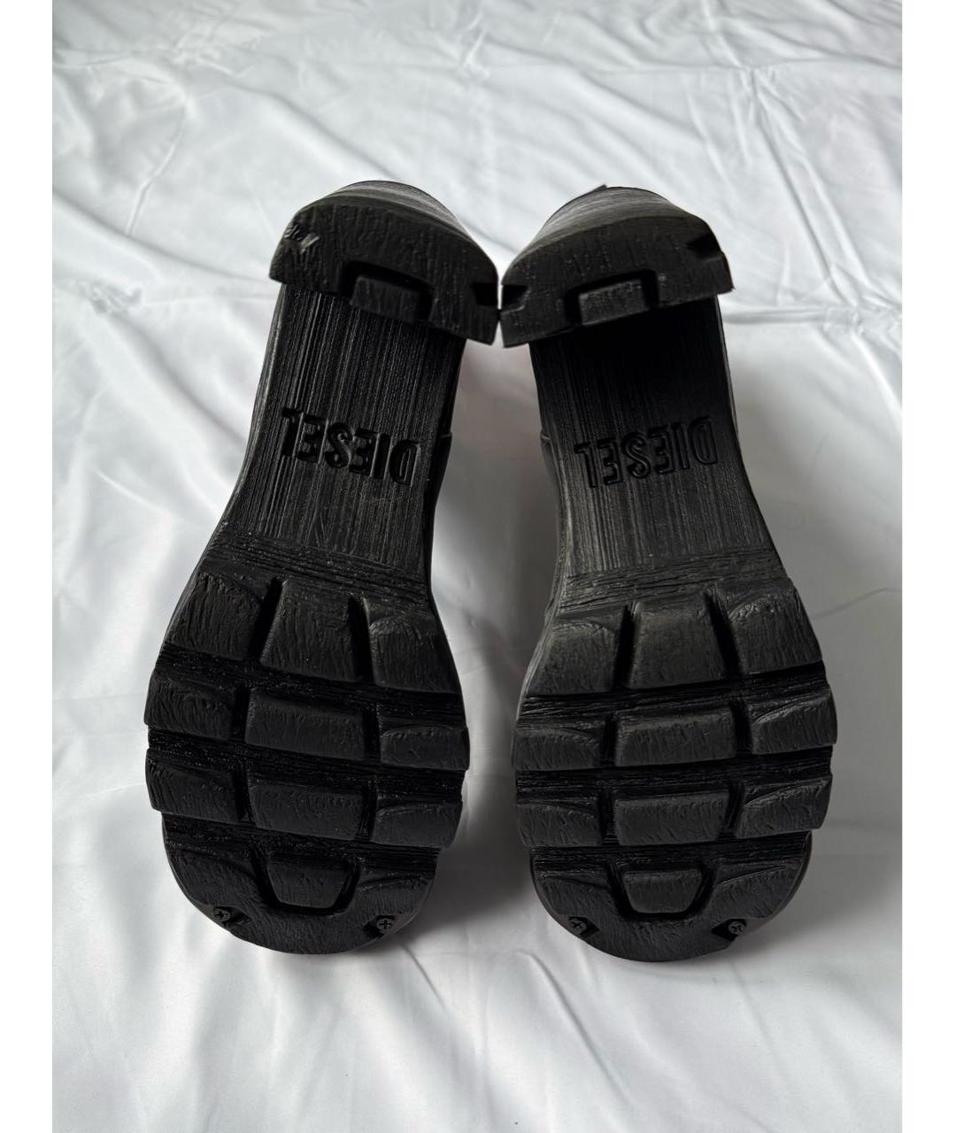 DIESEL Коричневые кожаные ботильоны, фото 4