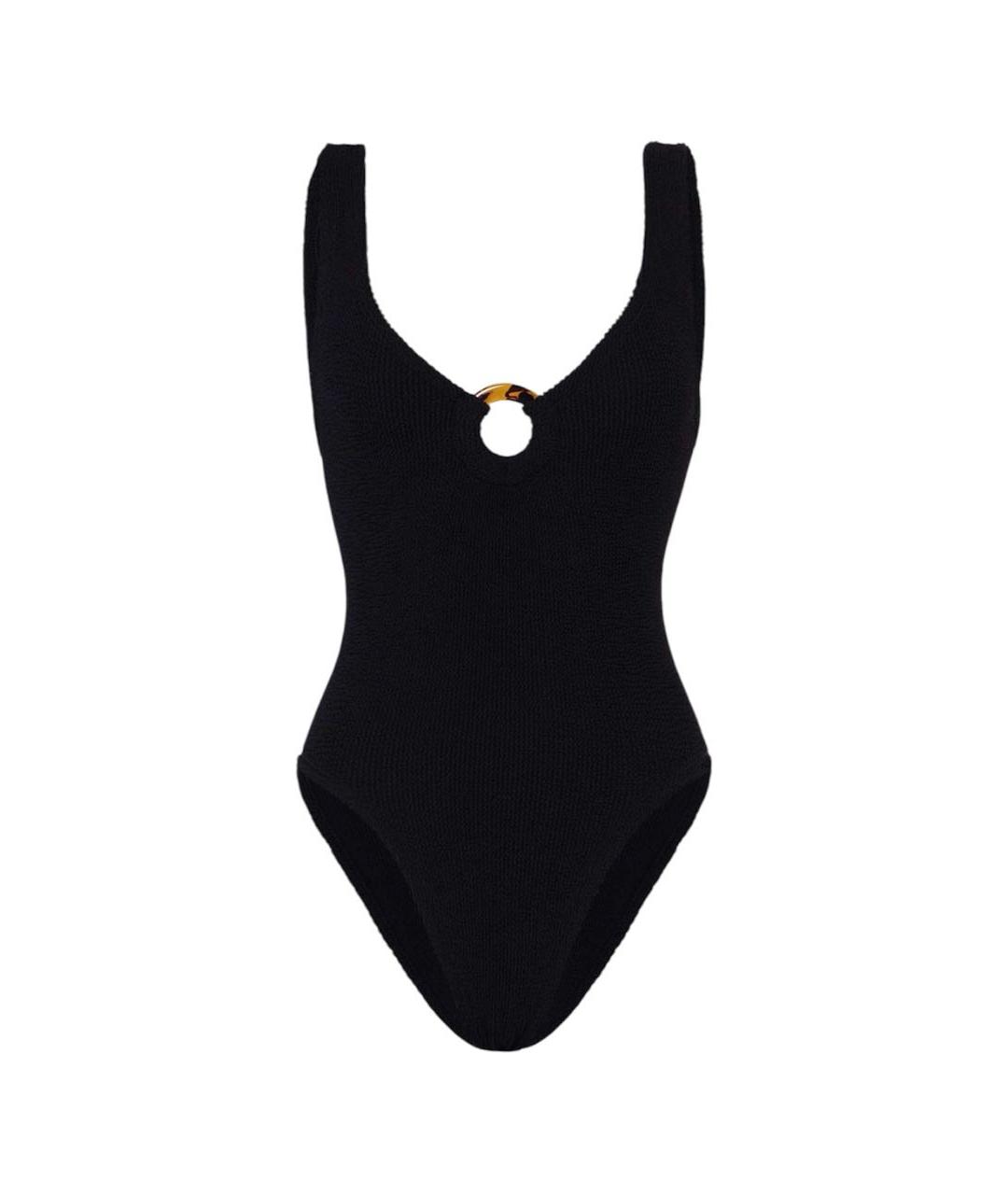 HUNZA G Черный полиамидовый купальник, фото 1