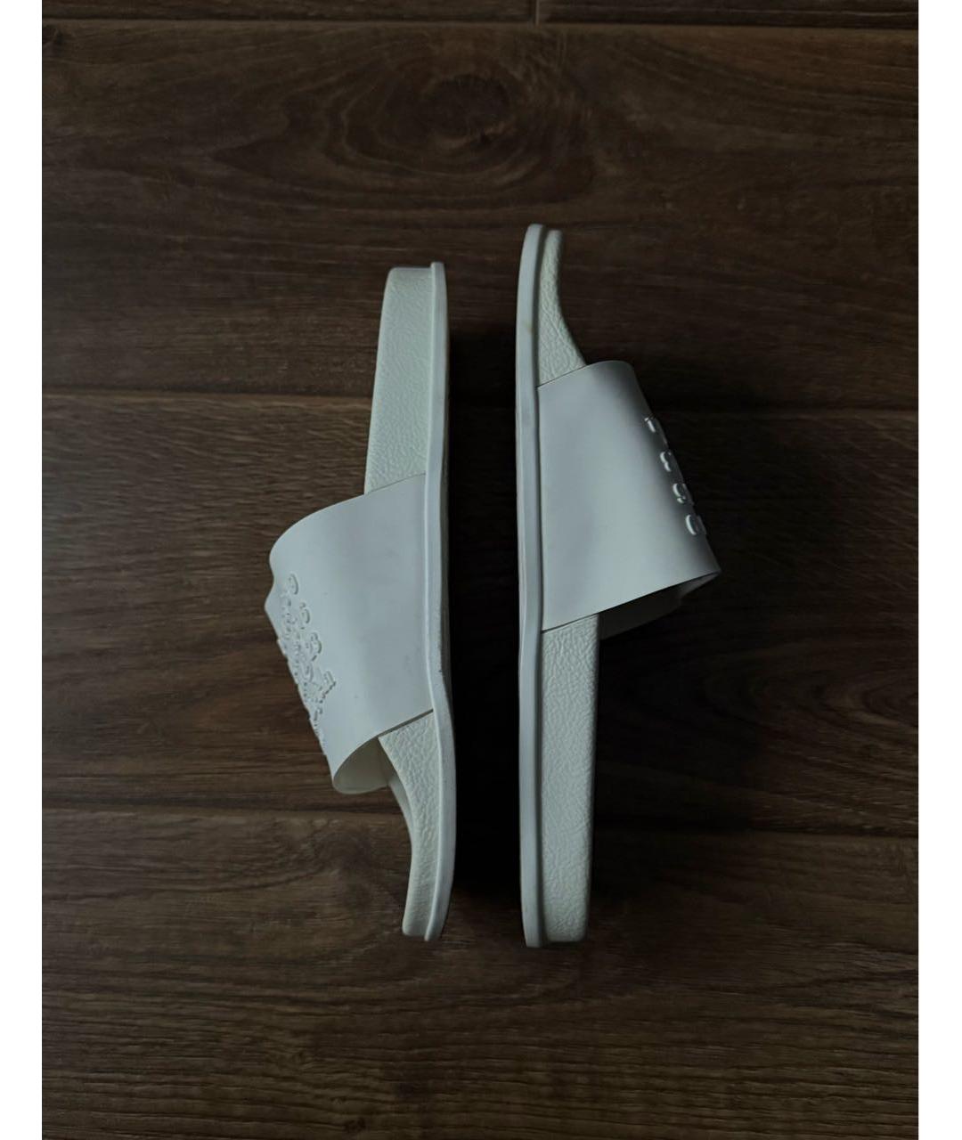 MAISON MARGIELA Белые резиновые шлепанцы, фото 5