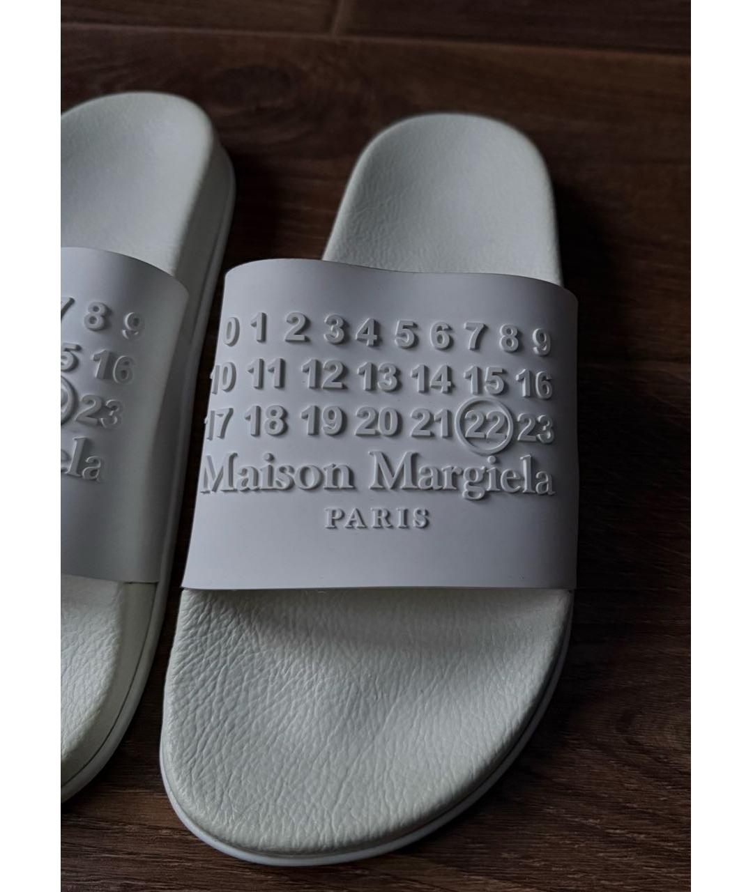MAISON MARGIELA Белые резиновые шлепанцы, фото 3