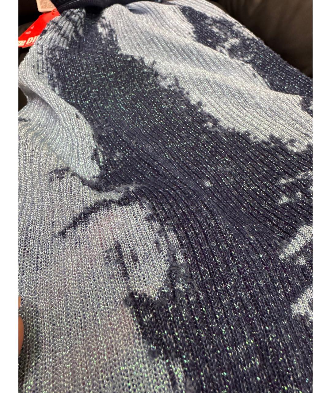 DIESEL Синяя хлопковая юбка миди, фото 4