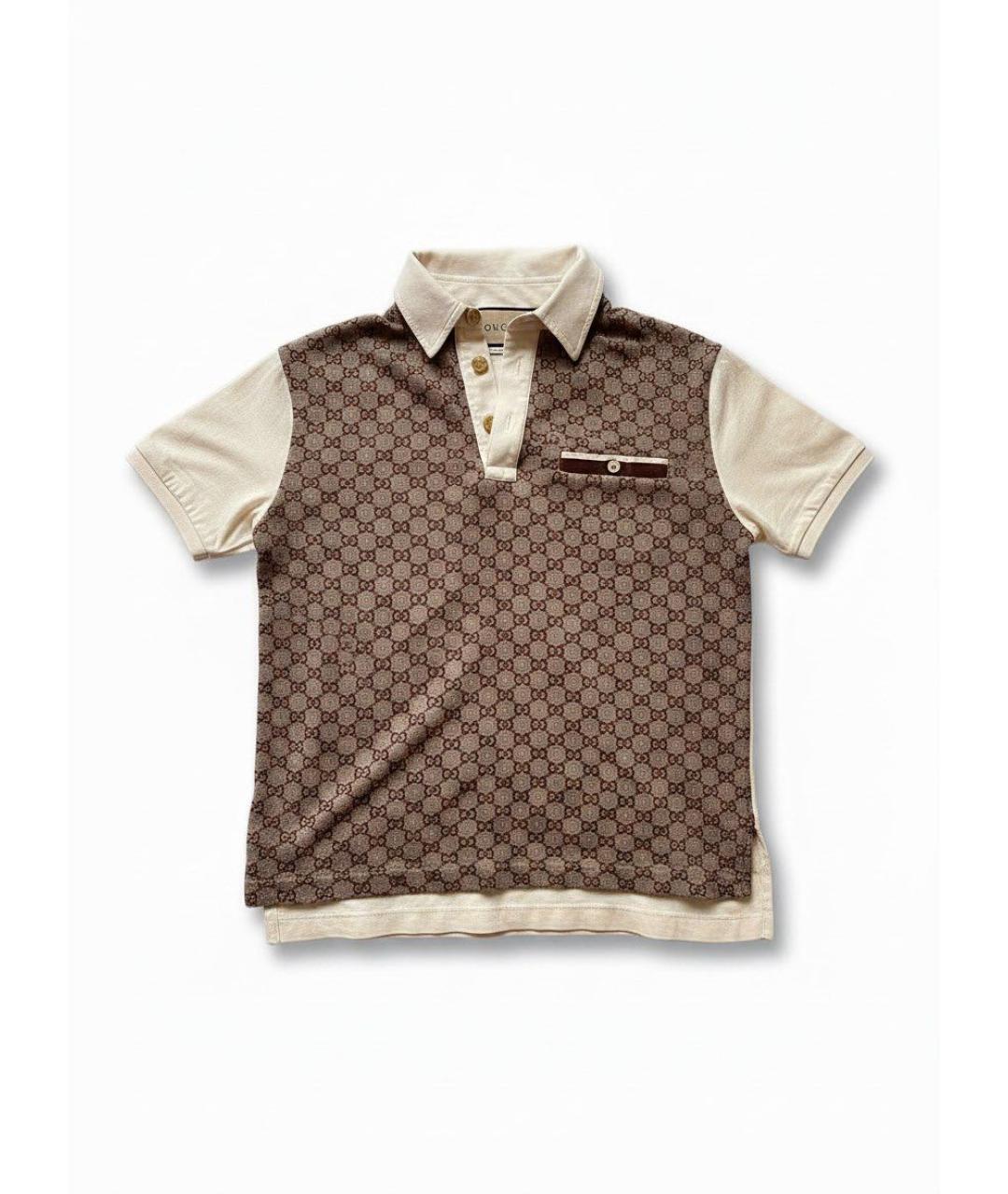 GUCCI Бежевая хлопковая футболка, фото 3