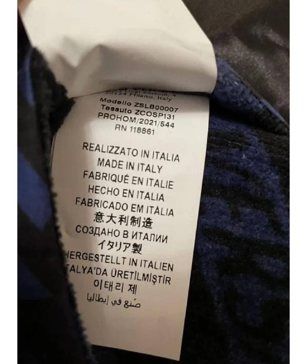 VERSACE Темно-синие текстильные шлепанцы, фото 6