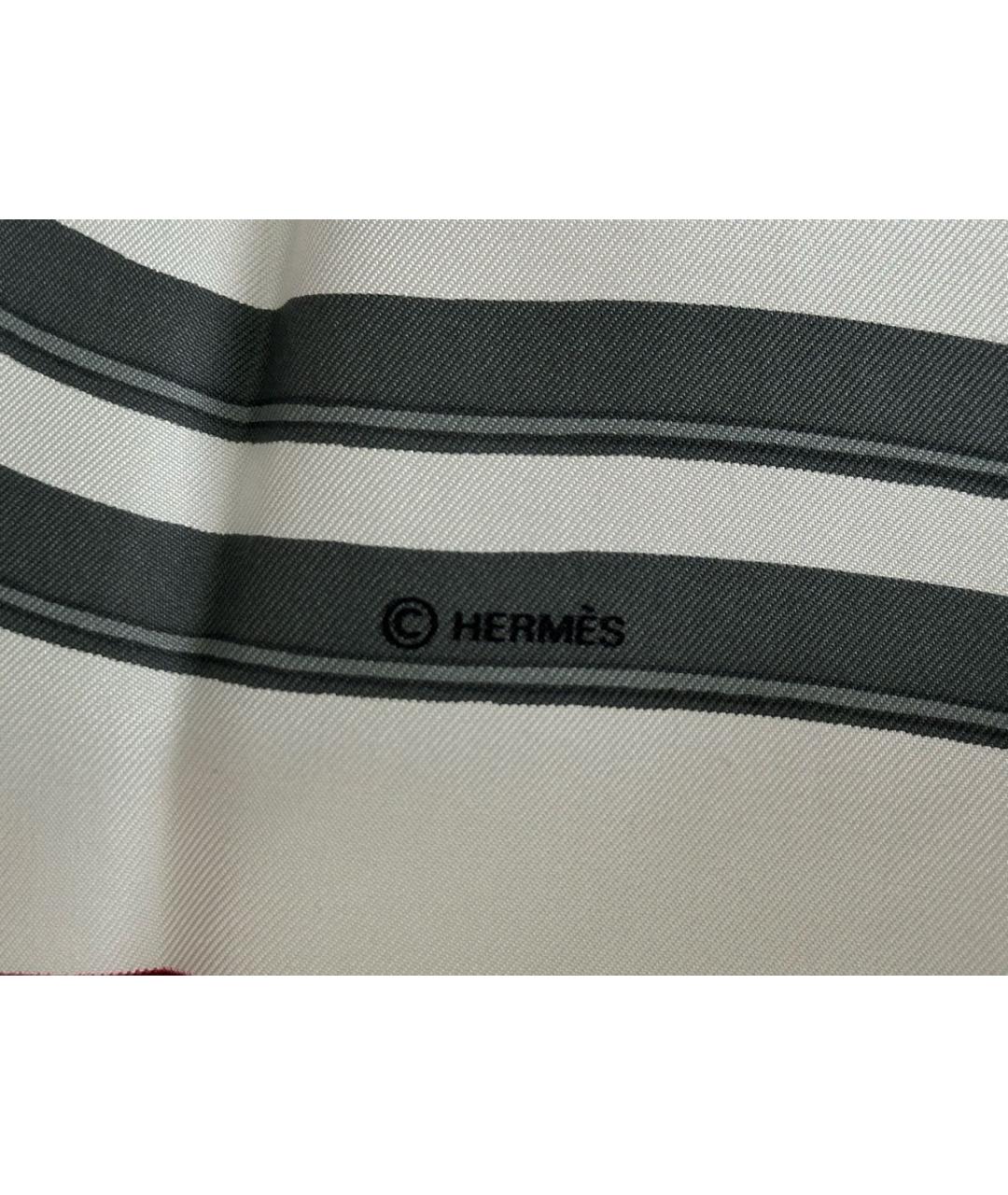 HERMES Мульти шелковый платок, фото 6