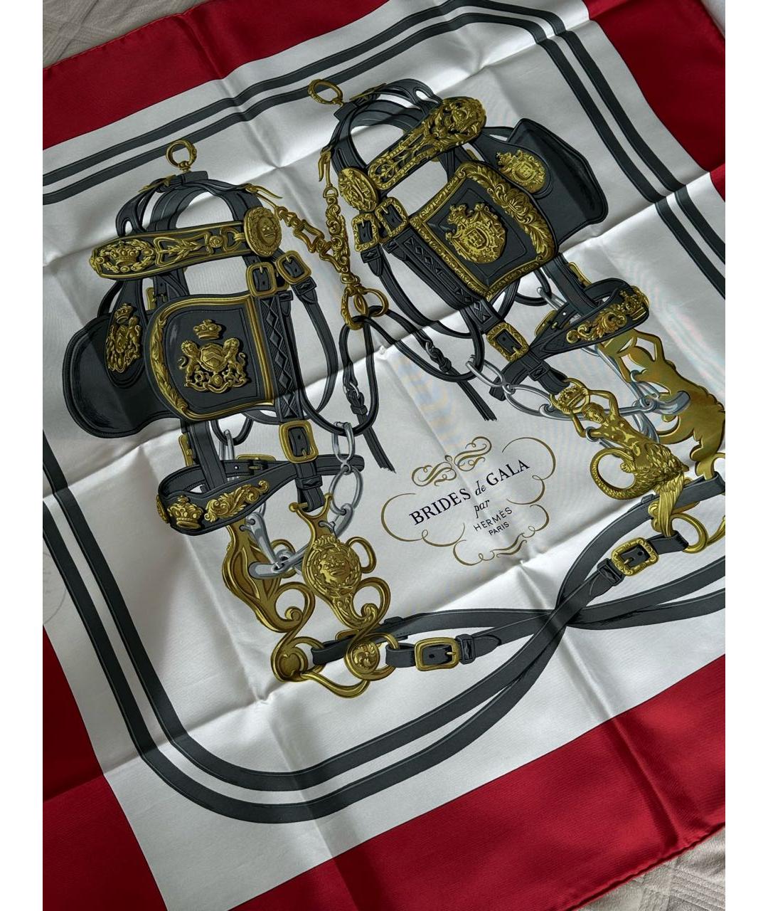 HERMES Мульти шелковый платок, фото 2