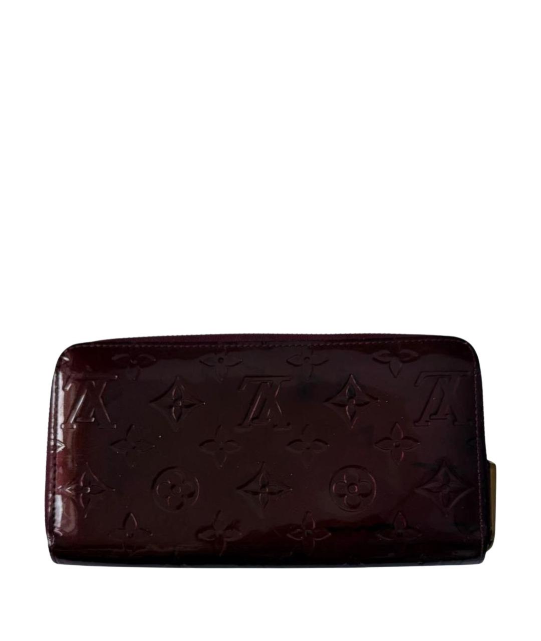 LOUIS VUITTON Бордовый кошелек из лакированной кожи, фото 1