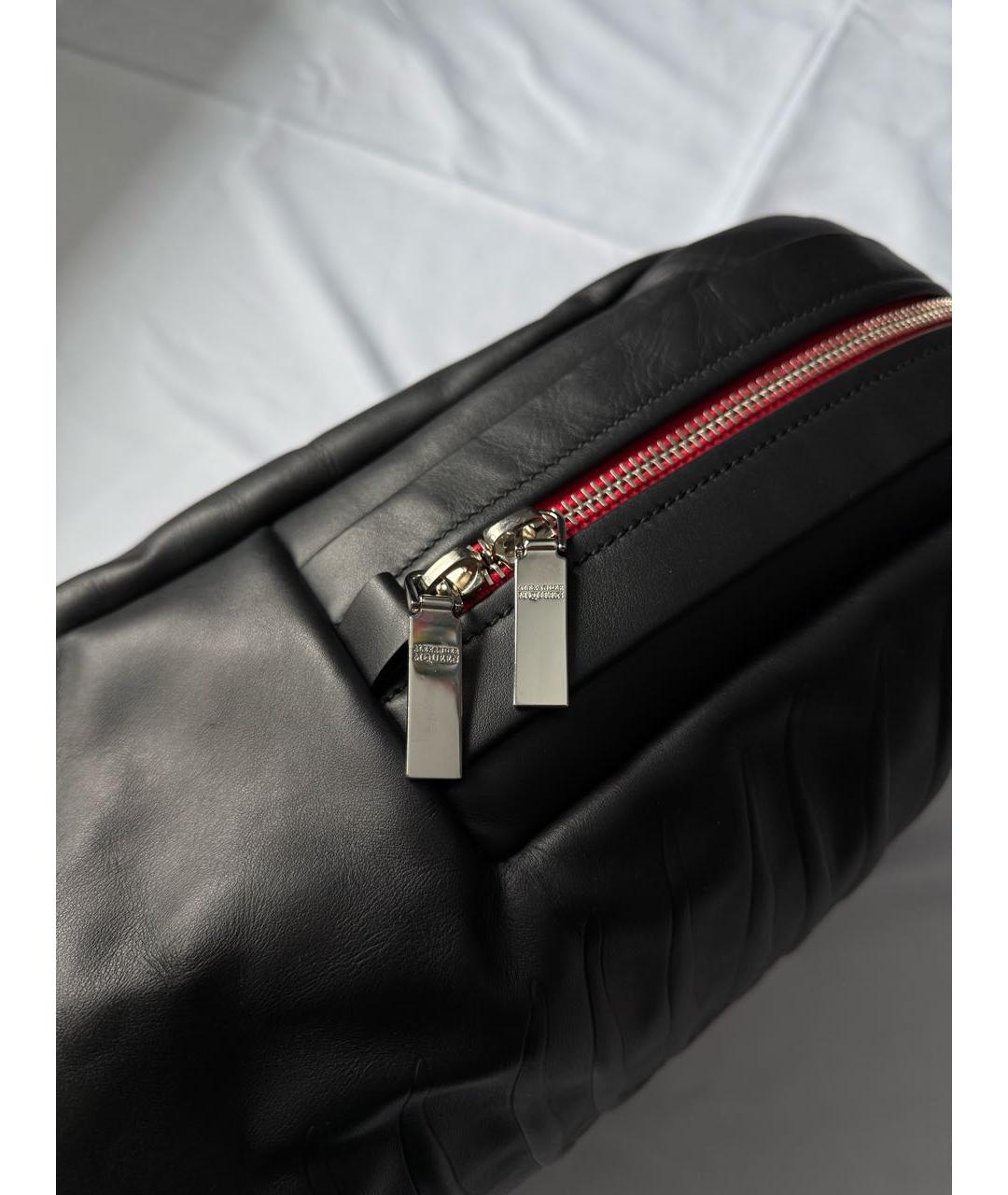 ALEXANDER MCQUEEN Черный кожаный рюкзак, фото 7